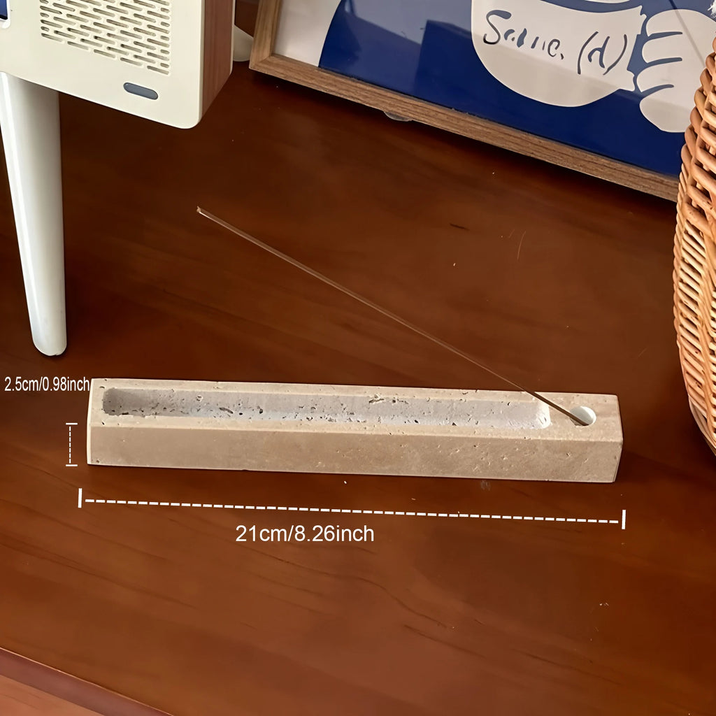 Sage Natural Travertine Incense Tray