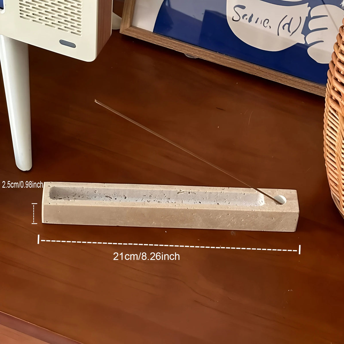 Sage Natural Travertine Incense Tray