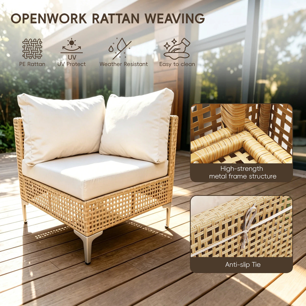 Amalfi Three-Piece Wicker Patio Set