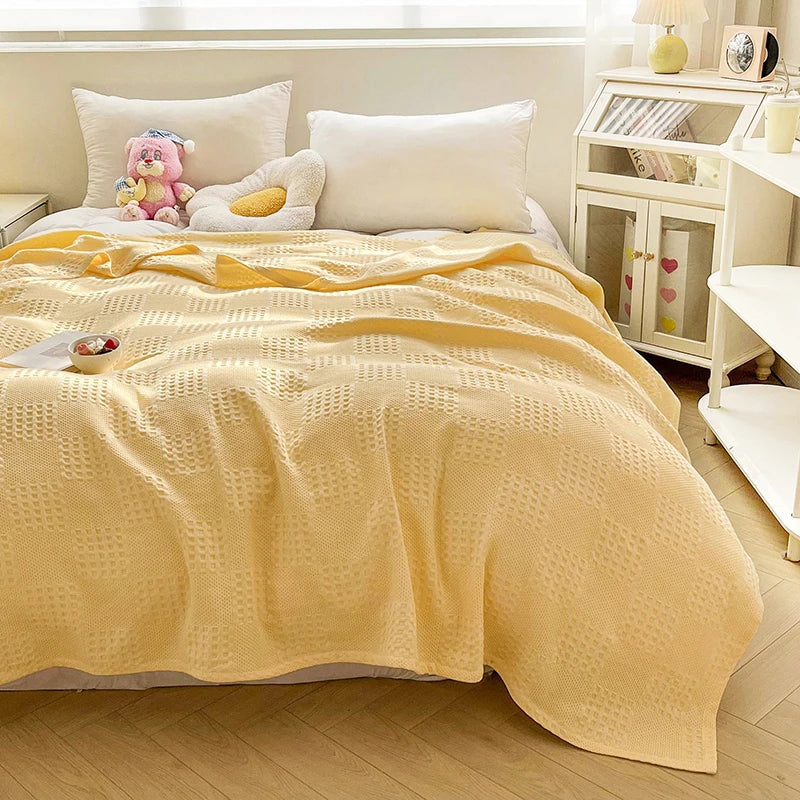 Maren Cotton Waffle Throw