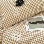 Kiso Washed Check Duvet Cover Set