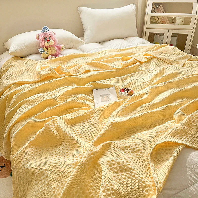 Maren Cotton Waffle Throw