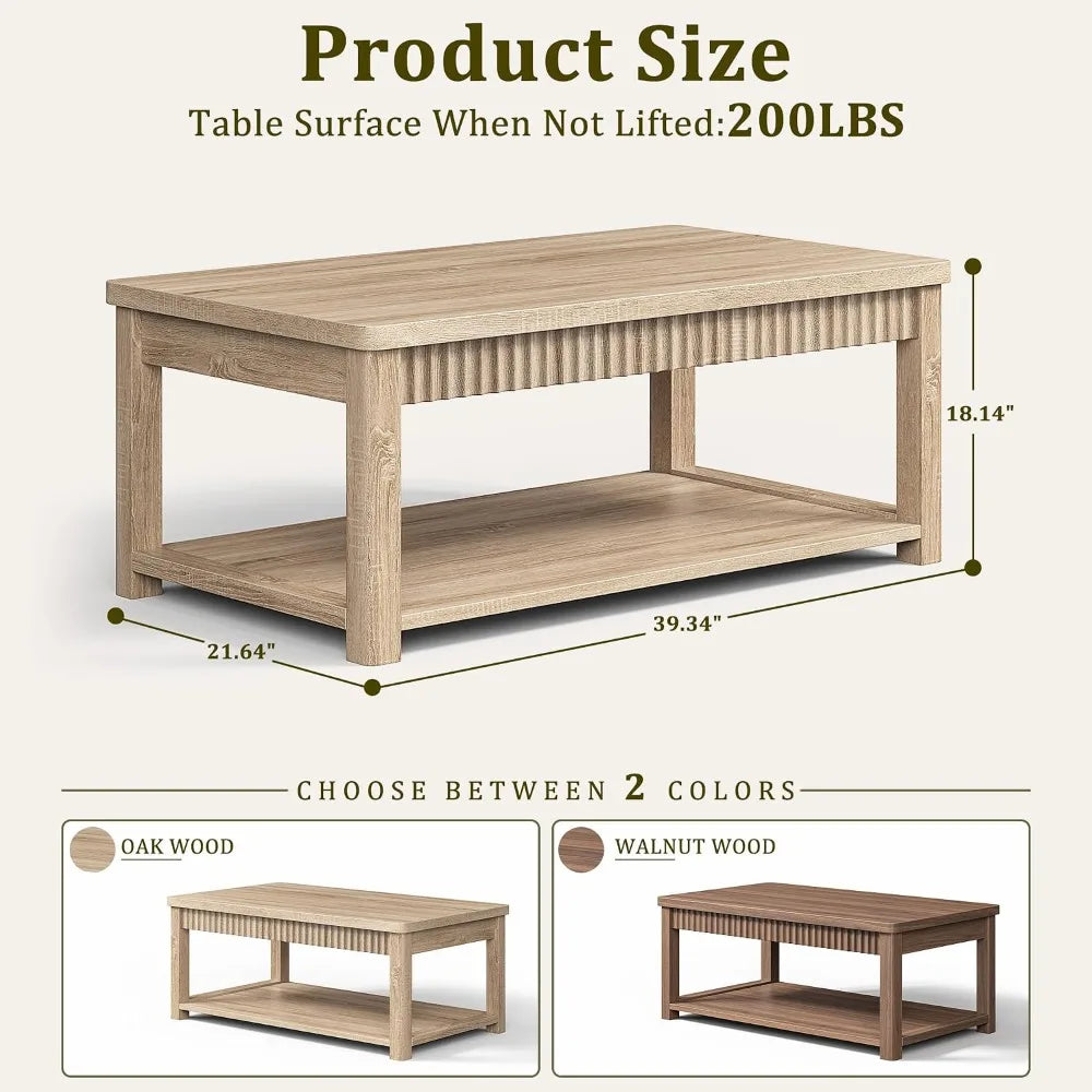 Mira Fluted Two-Tier Coffee Table