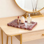 Rosso Scalloped Rosa Levanto Marble Tray