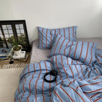 Beau Striped Cotton Duvet Set