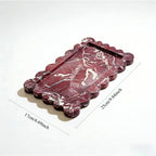 Rosso Scalloped Rosa Levanto Marble Tray