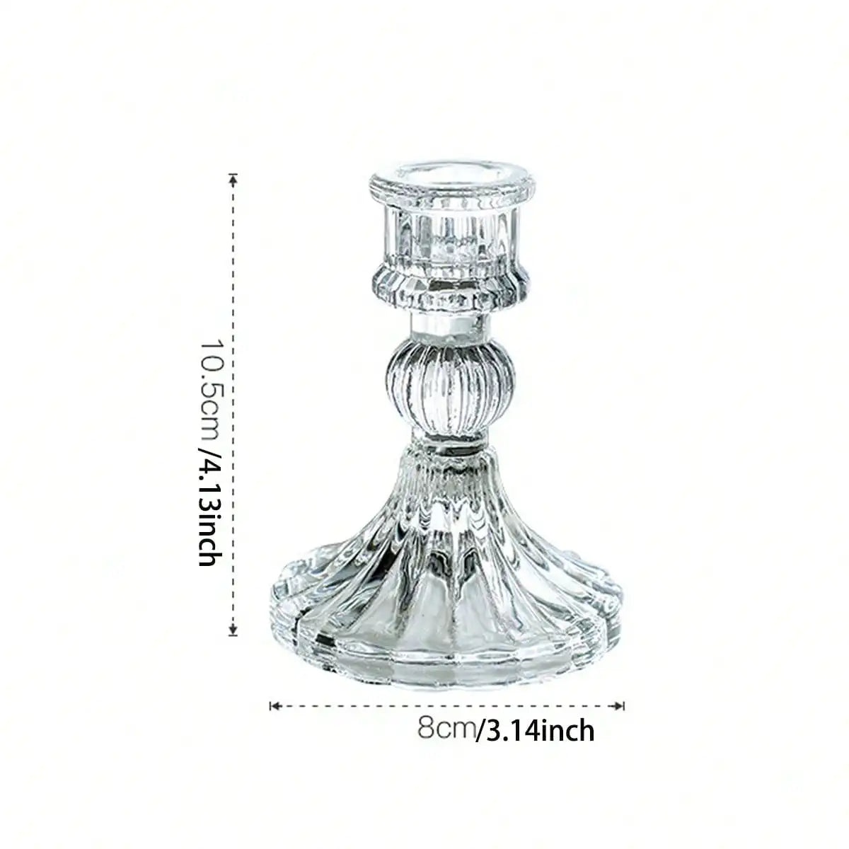 Clara Glass Candleholder Trio