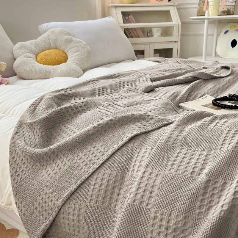Maren Cotton Waffle Throw
