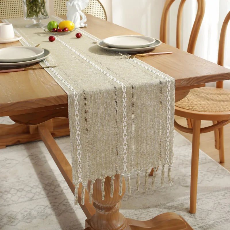 Linden Tasselled Linen Table Runner