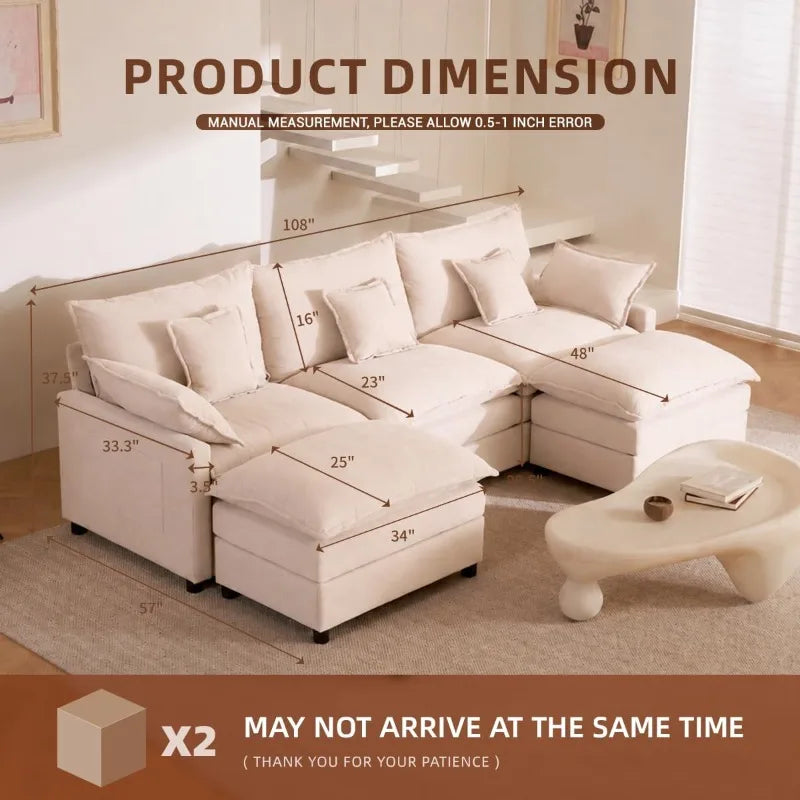 Siena 108-Inch Cloud Sectional