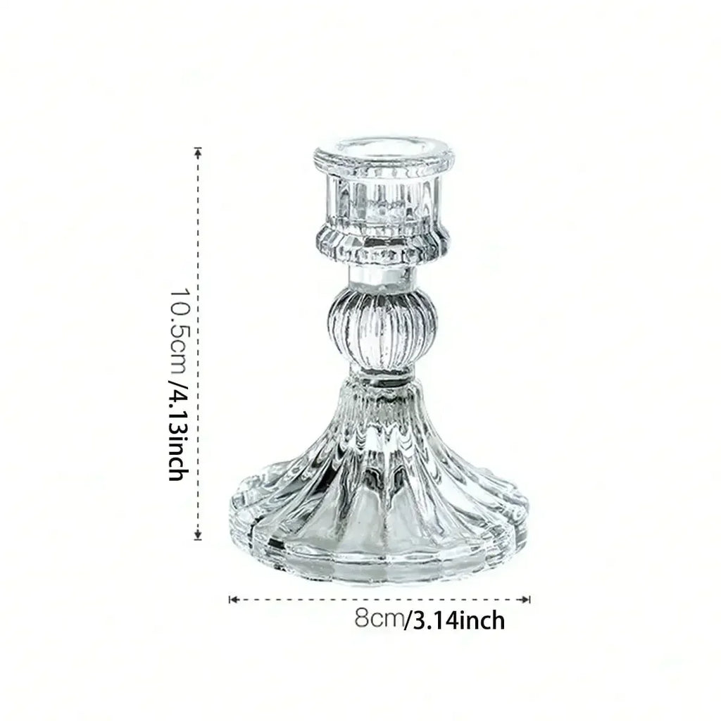 Clara Glass Candleholder Trio