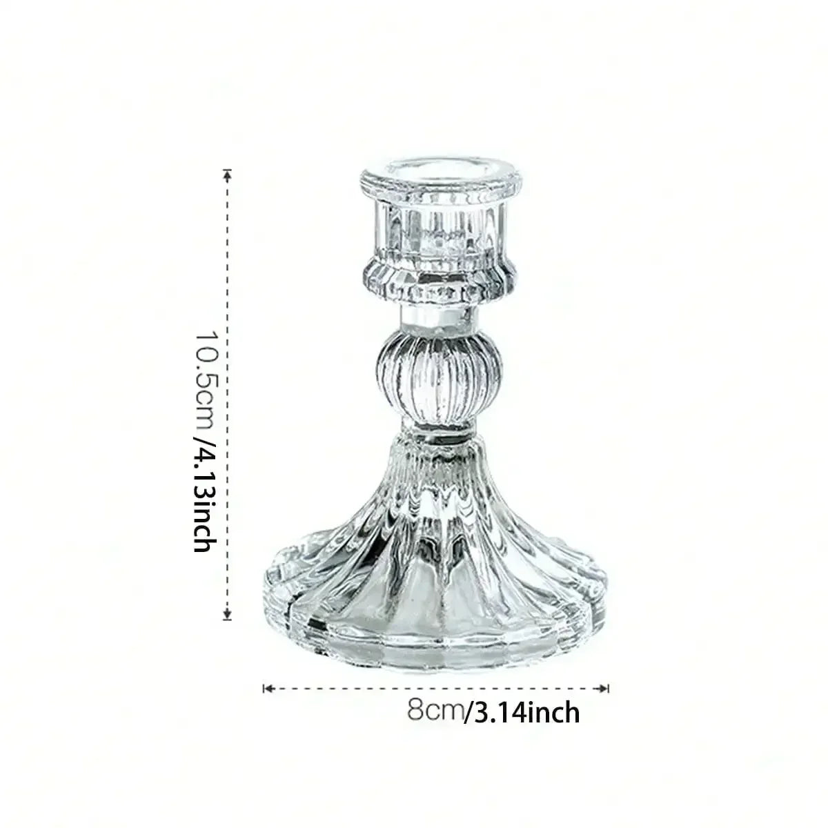 Clara Glass Candleholder Trio