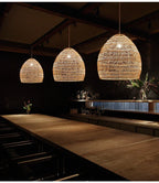 Cleo Handwoven Rattan Dome Pendant