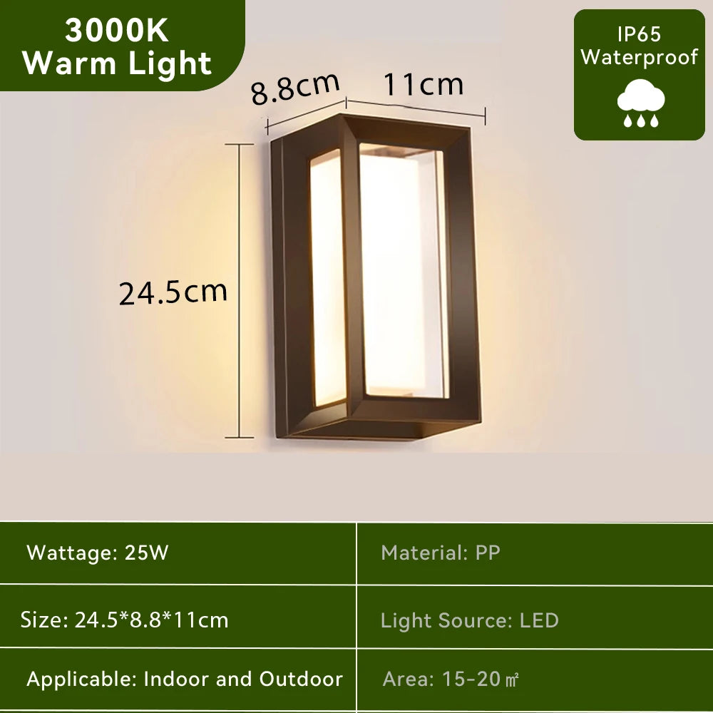 Modern Shield Outdoor Wall Light — product detail view 12