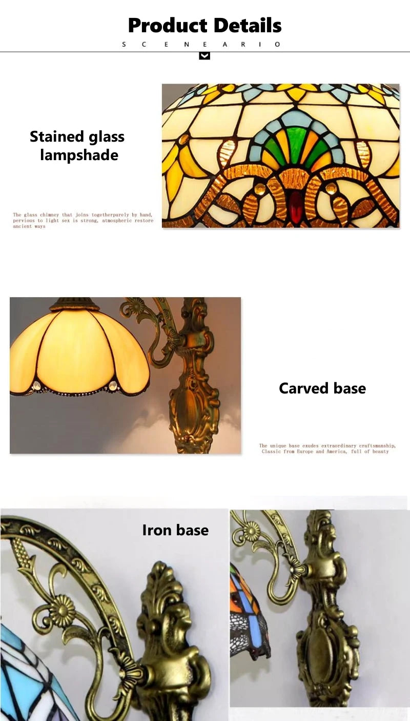 Odette Stained Glass Wall Sconce