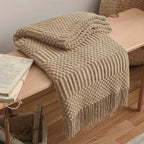 Poppy Chunky Tassel Knit Throw