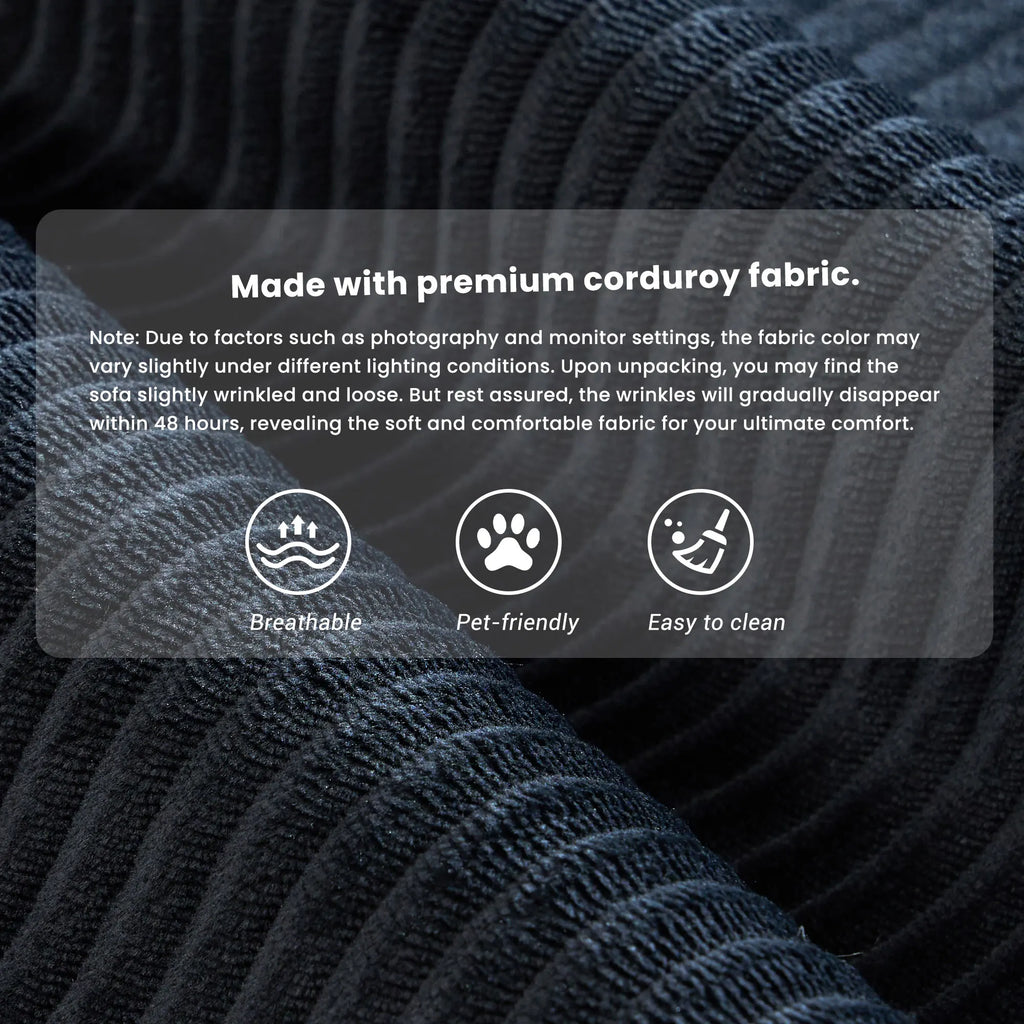 Milo Corduroy Convertible Loveseat