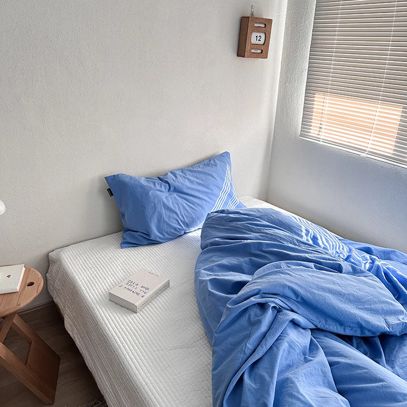 Beau Striped Cotton Duvet Set