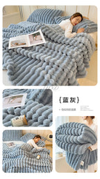 Thea Wide-Stripe Flannel Throw