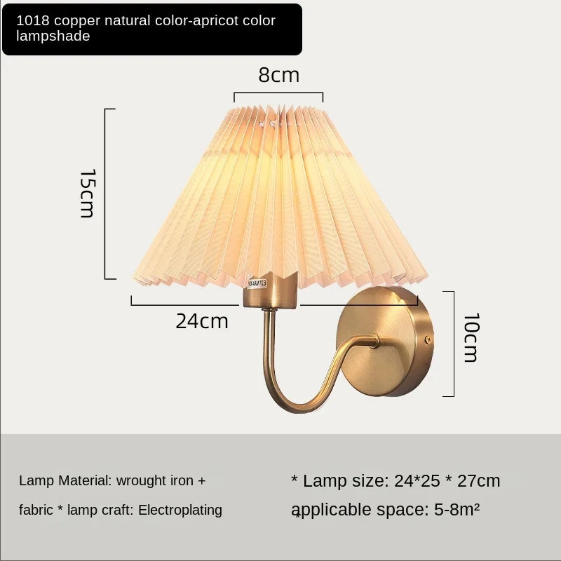 Rue Pleated Umbrella Wall Lamp