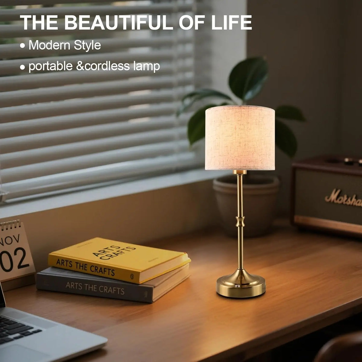 Tova Cordless Fabric Table Lamp