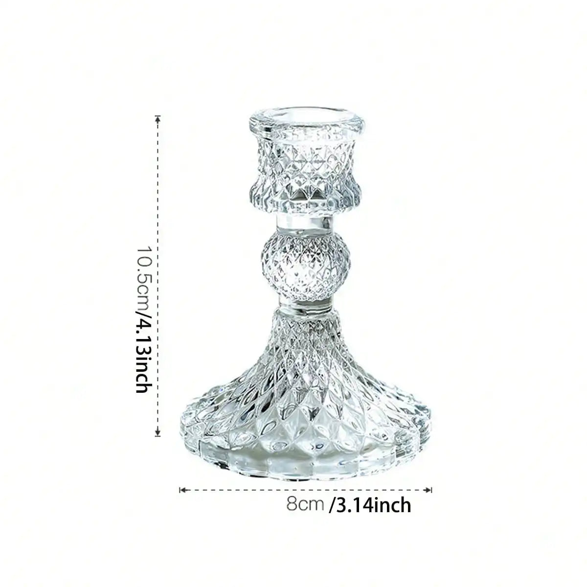 Clara Glass Candleholder Trio