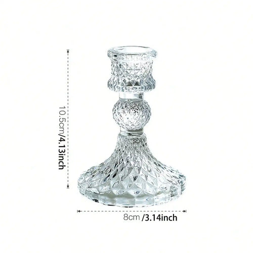 Clara Glass Candleholder Trio