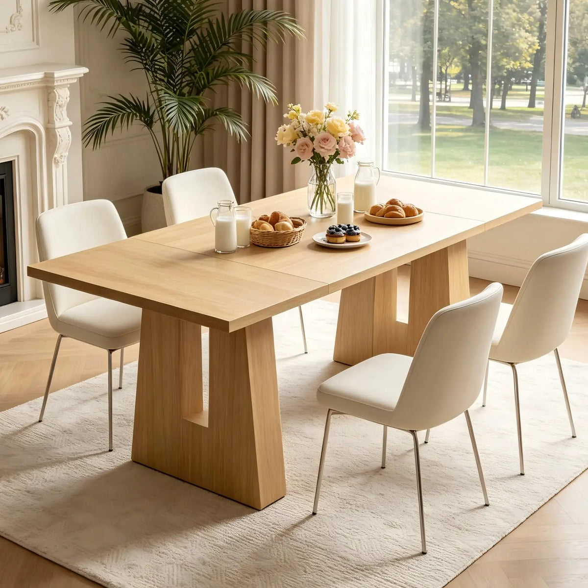 Faye 63-Inch Mid-Century Dining Table
