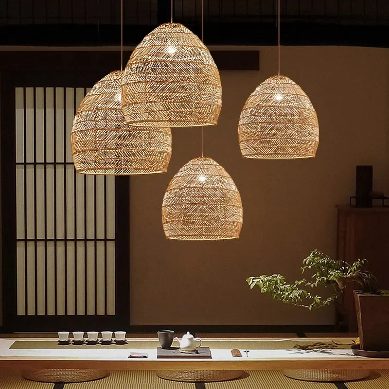 Cleo Handwoven Rattan Dome Pendant