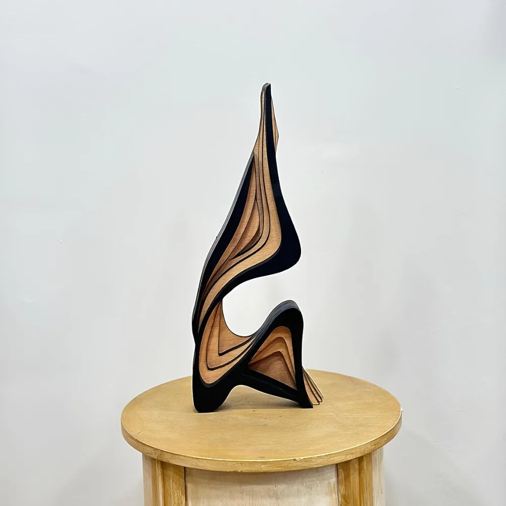 Linden Abstract Wood Sculpture