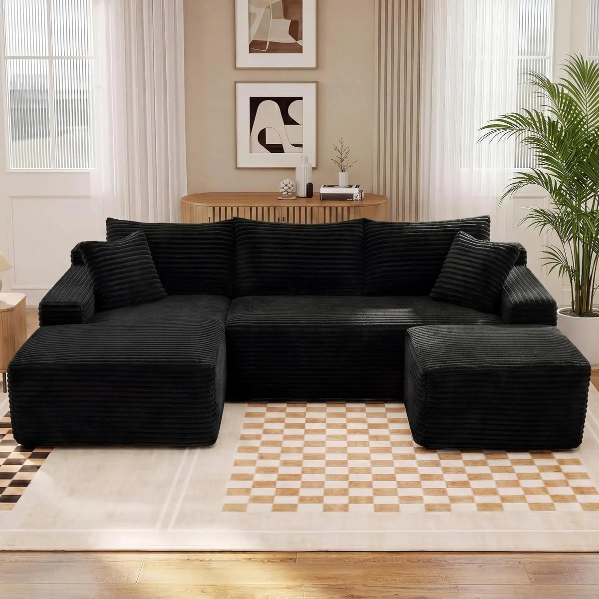 Arden Corduroy U-Shaped Sectional