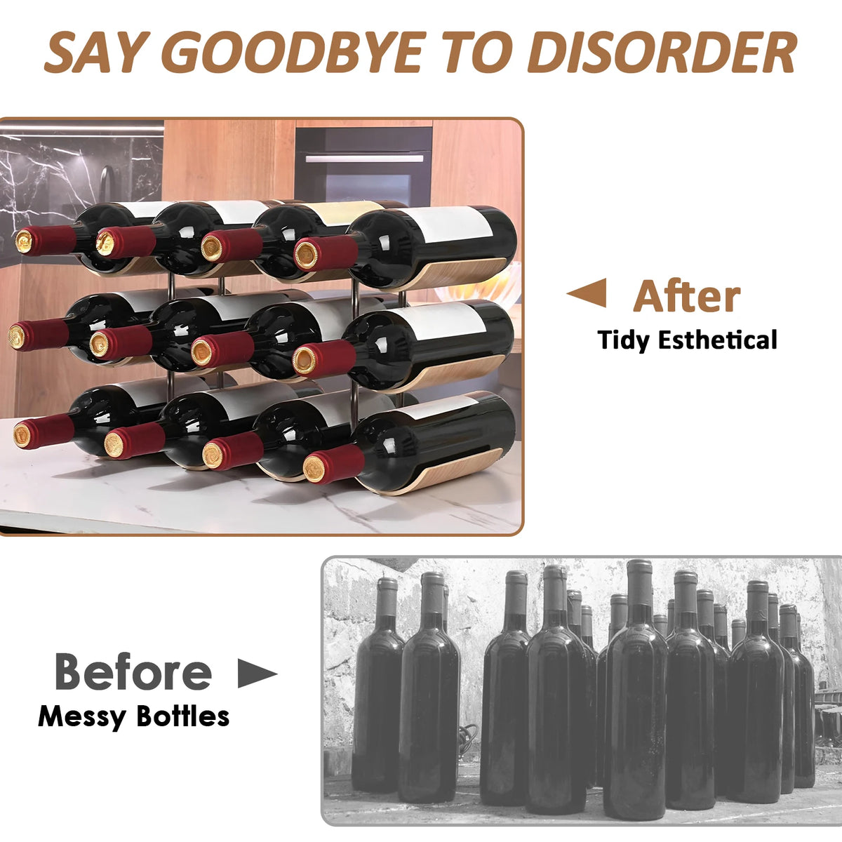 Vino Solid Wood Wine Display Rack