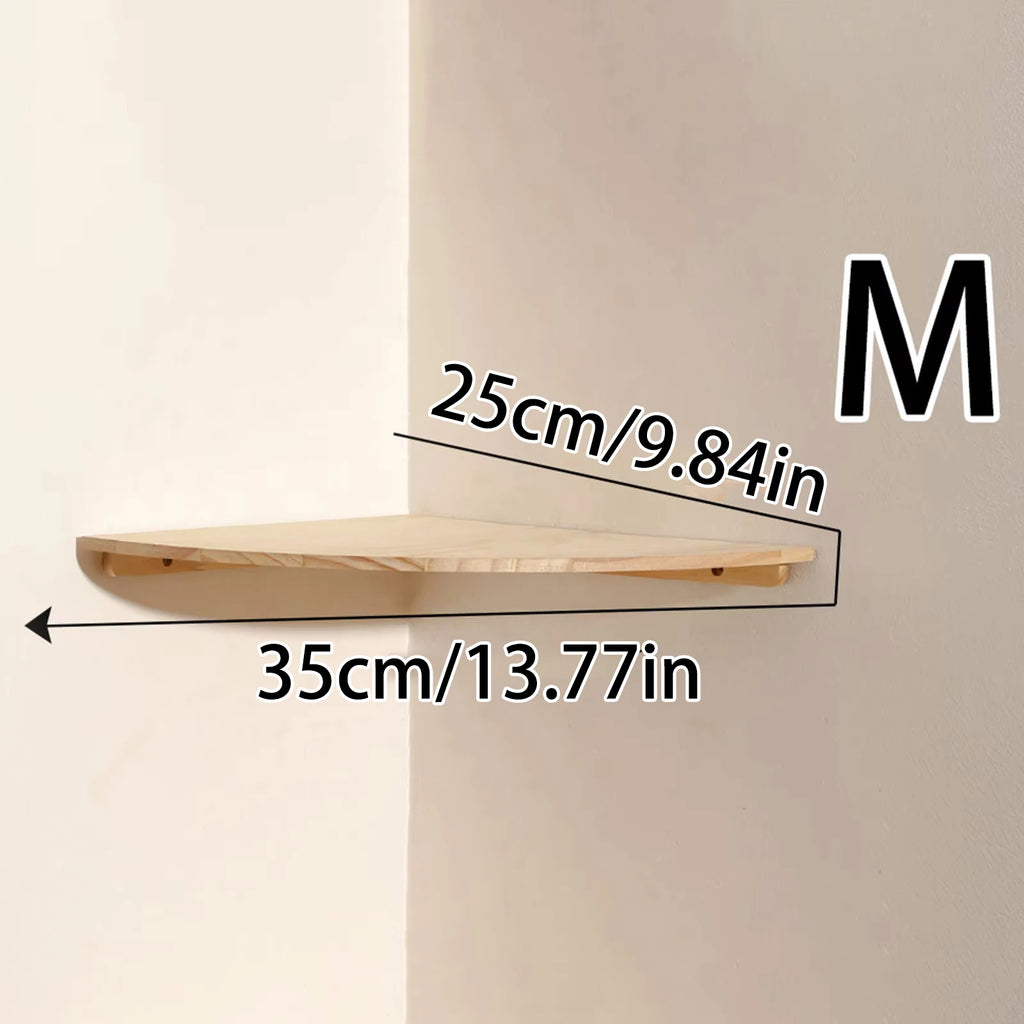 Wren Scalloped Floating Corner Shelf
