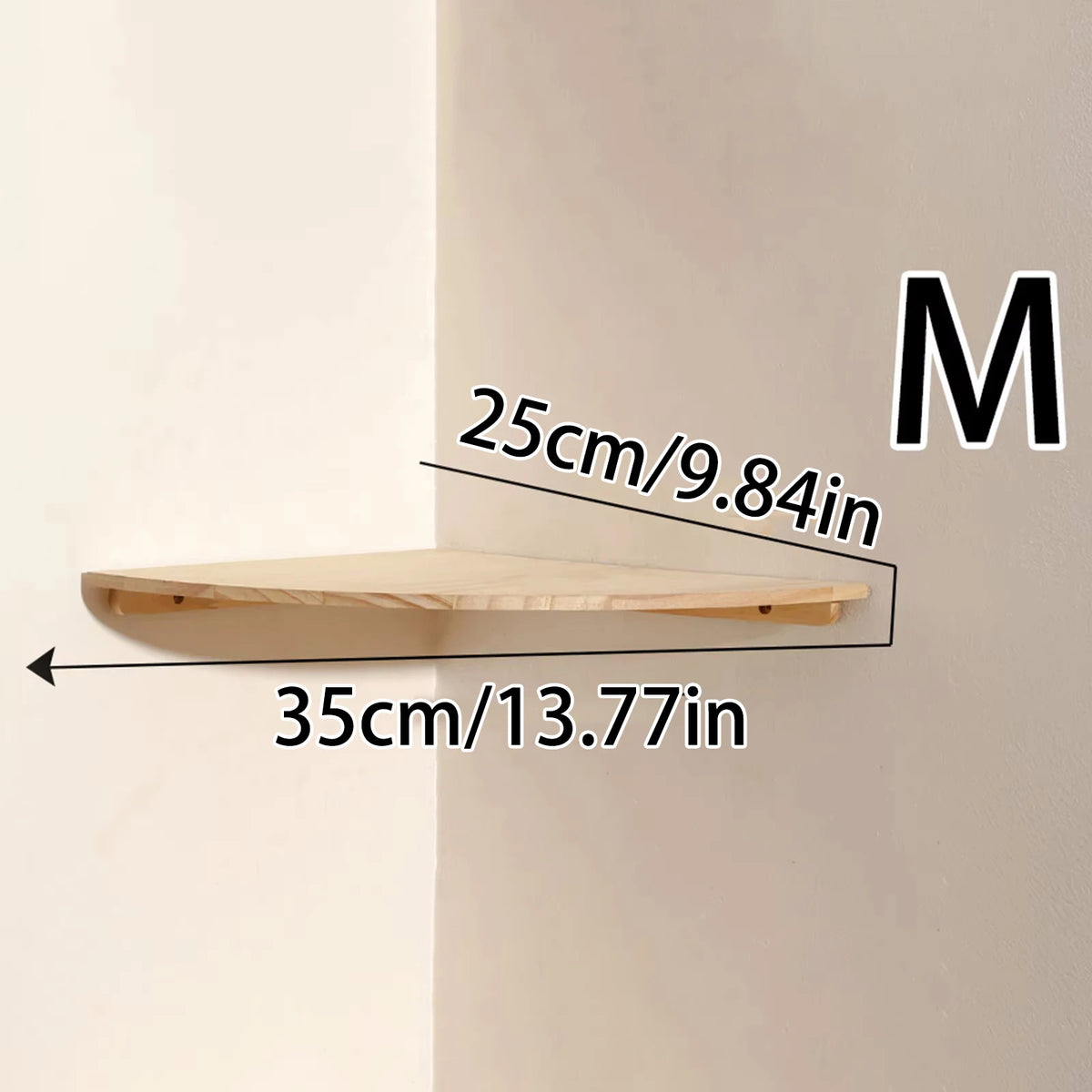 Wren Scalloped Floating Corner Shelf