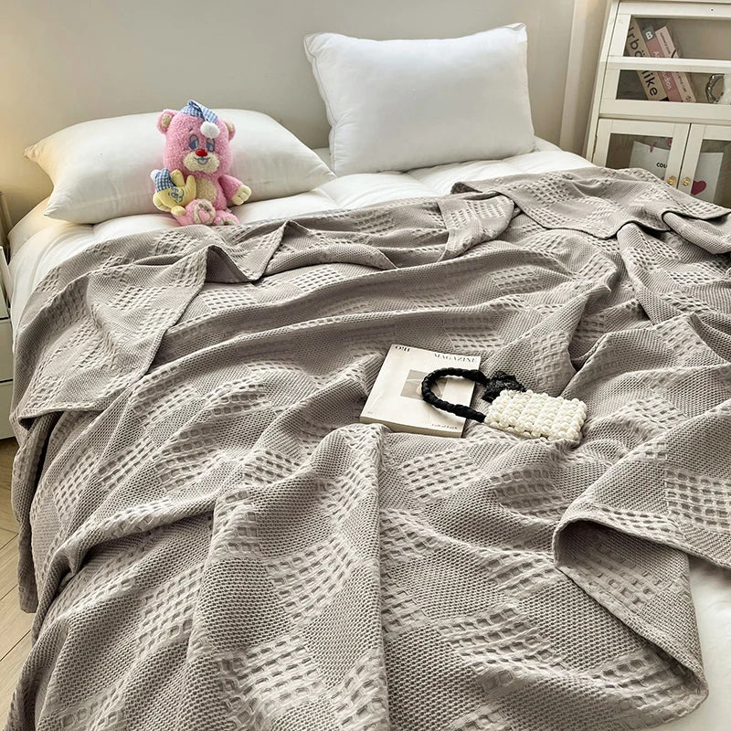 Maren Cotton Waffle Throw