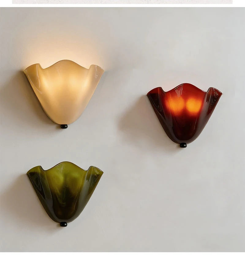 Selene Stacked Glass Shell Wall Sconce