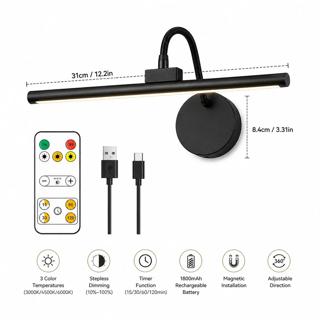 Dorian Rechargeable Picture Light