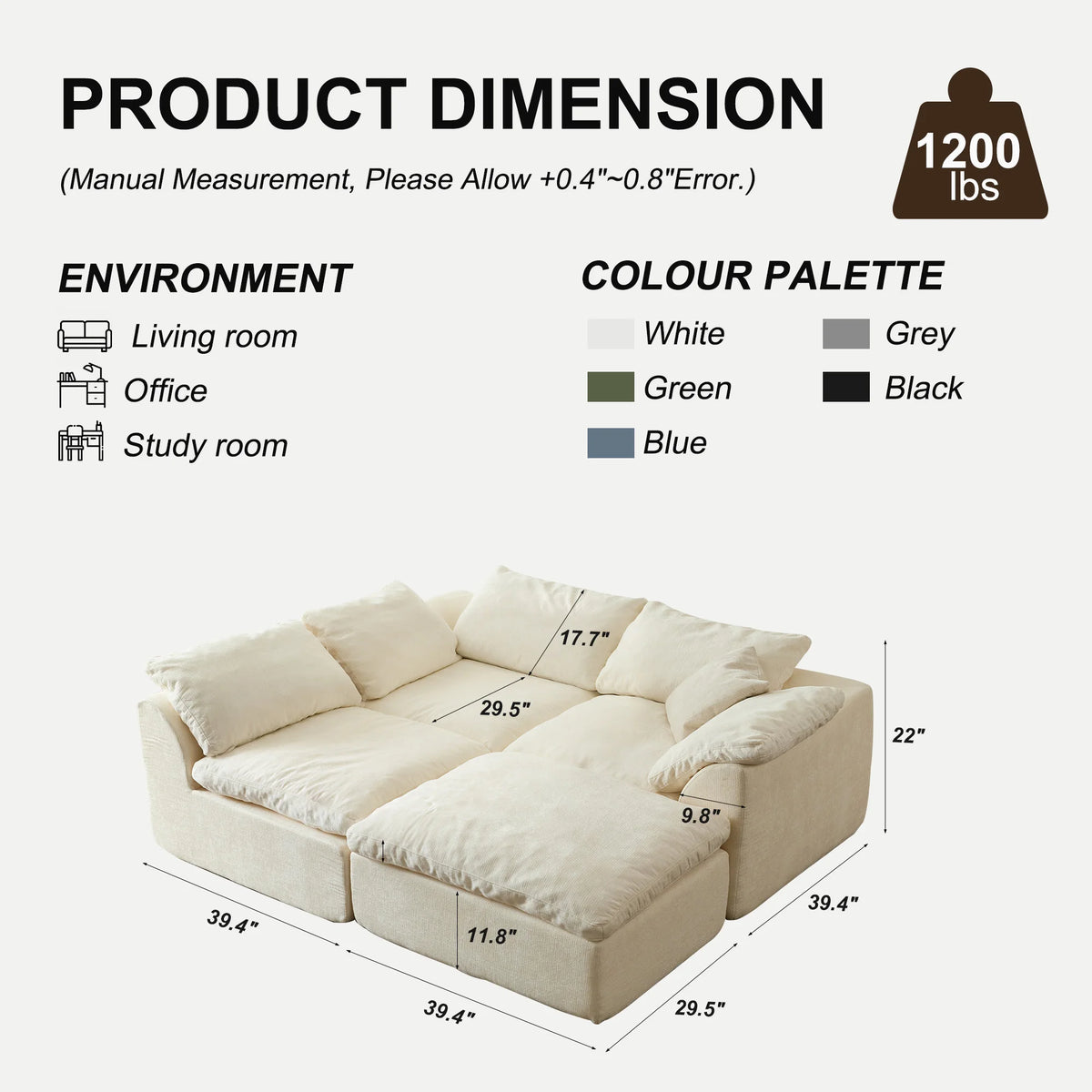Sunday Modular Cloud Sectional