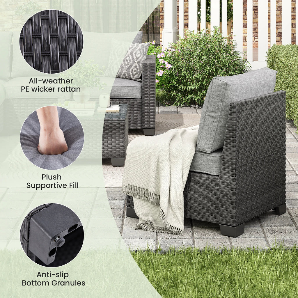 Capri Woven Patio Sectional Set