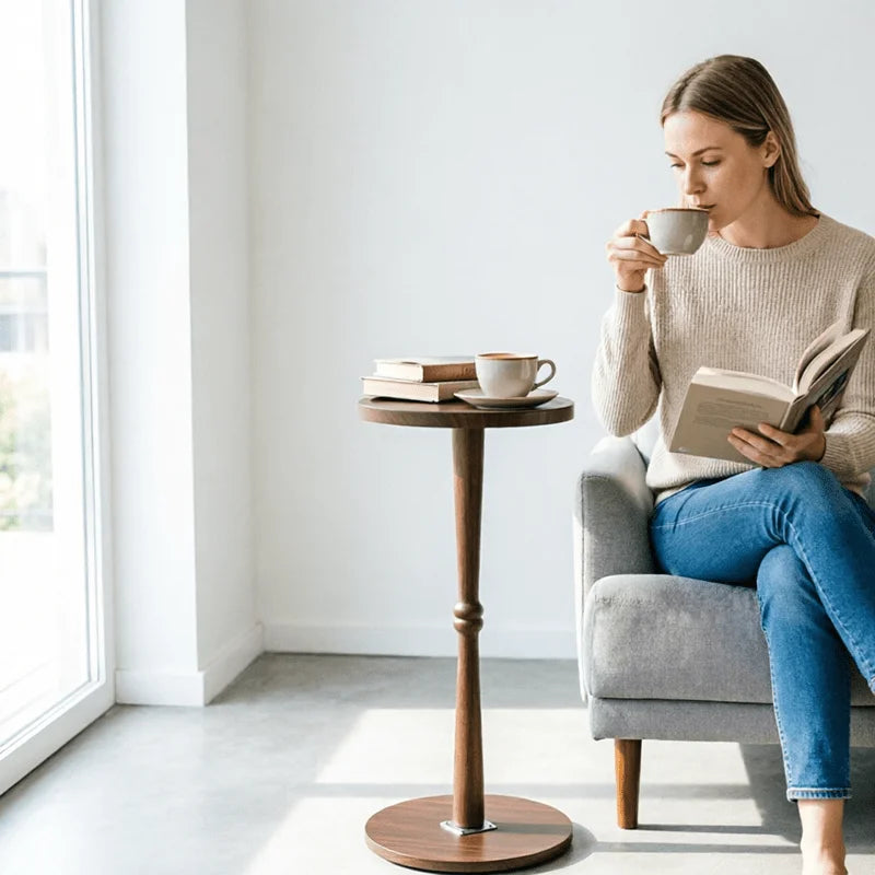 Alden Pedestal Side Table