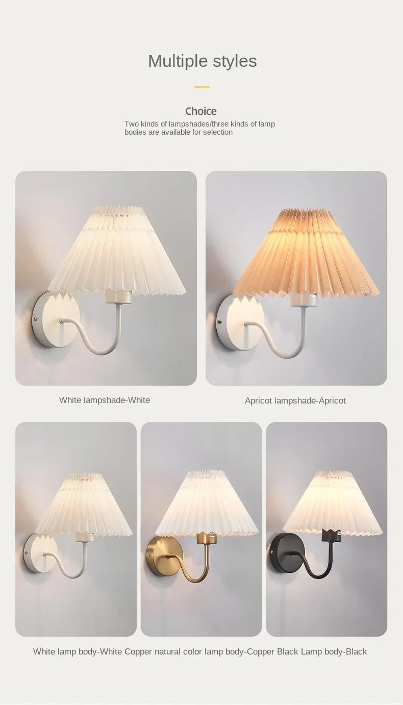 Rue Pleated Umbrella Wall Lamp
