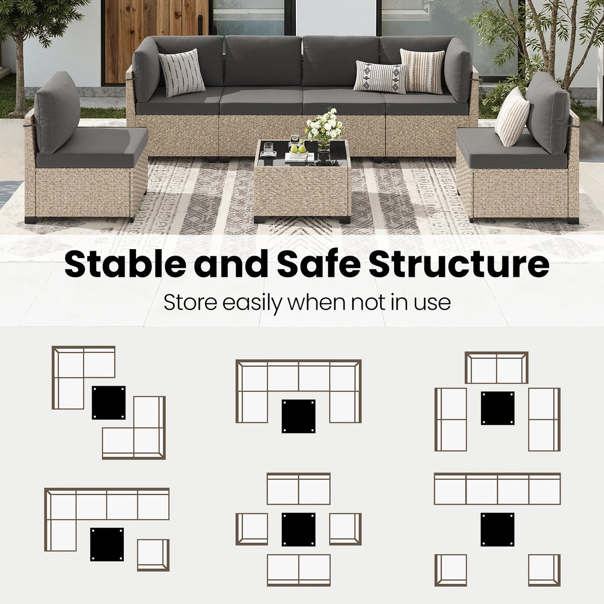 Sorrento Seven-Piece Patio Set