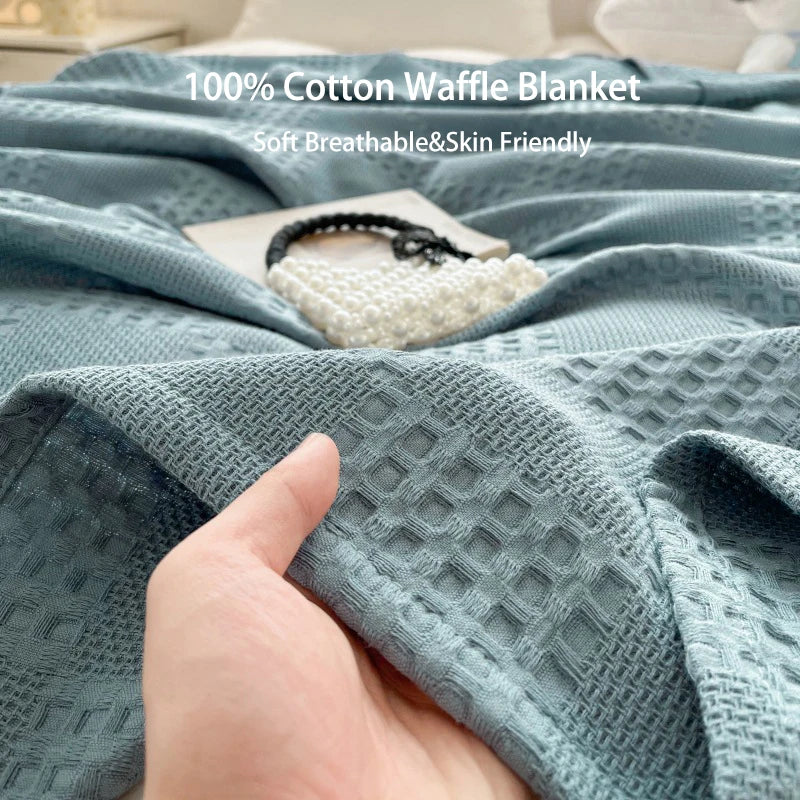 Maren Cotton Waffle Throw