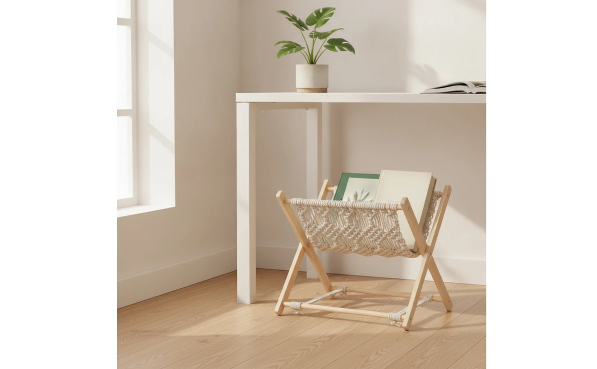 Lark Woven Sling Magazine Rack