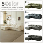 Olive Chenille Cloud Sectional