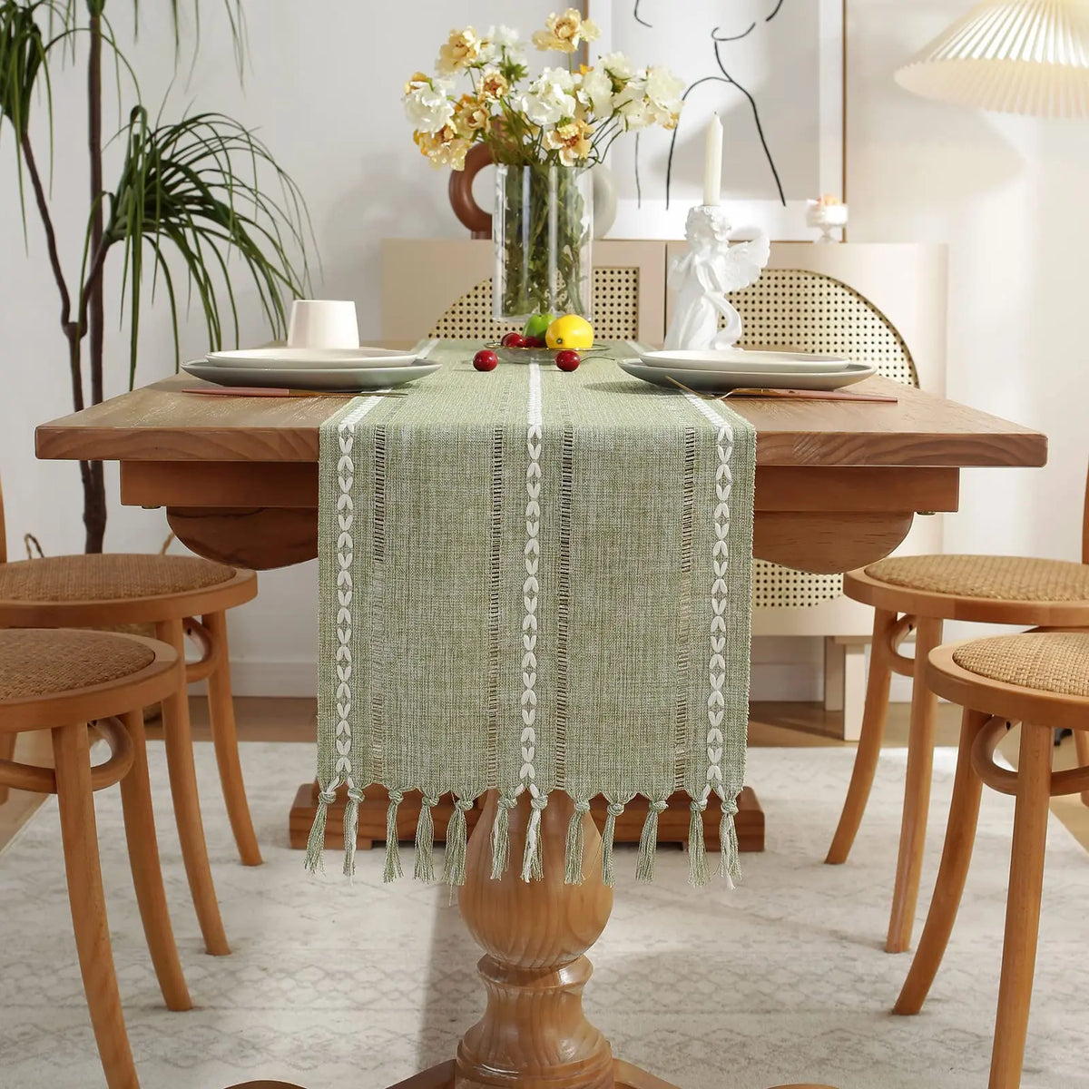 Linden Tasselled Linen Table Runner