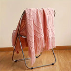 Poppy Chunky Tassel Knit Throw
