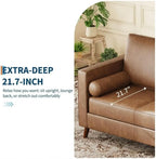 Rhodes Mid-Century Leather-Look Sofa