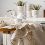 Celia Ruffled Linen-Blend Tablecloth