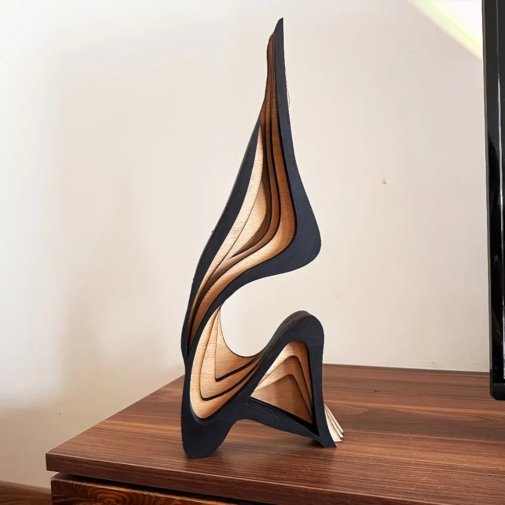 Linden Abstract Wood Sculpture